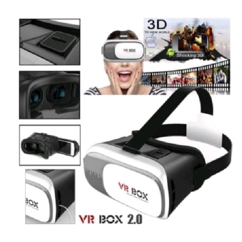 Virtual reality original VR BOX 2.0 + remote glasss kacamata hp