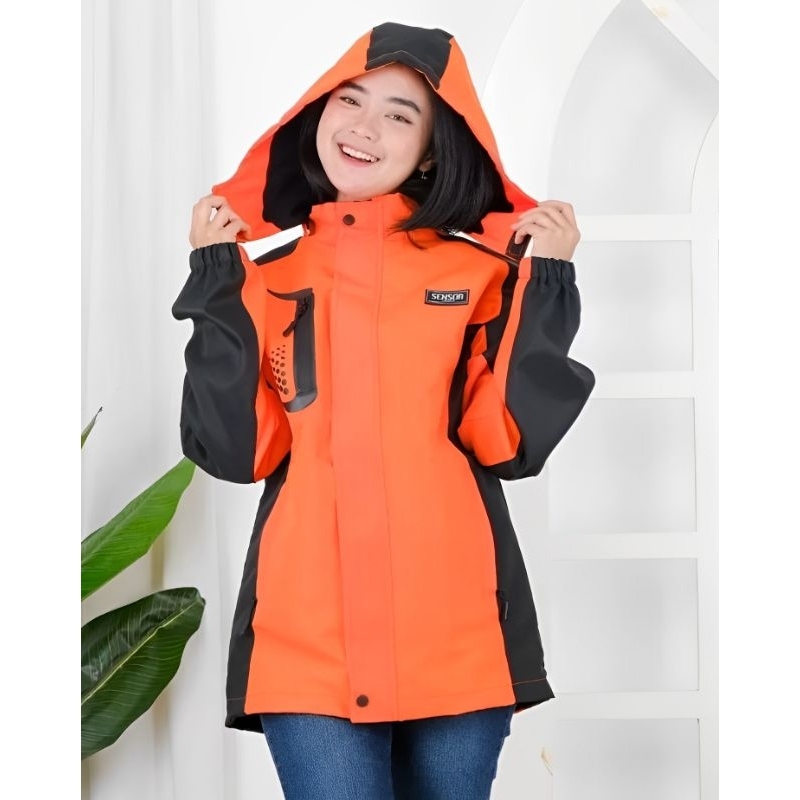 Jaket Waterproof/Anti Air Wanita/Cewek Panjang | OOTD Jaket Anti Air Wanita Kekinian Premium and Best Quality!