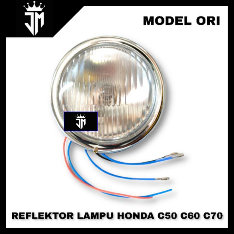 REFLEKTOR LAMPU DEPAN HONDA C50 C60 C70 MODEL ORI