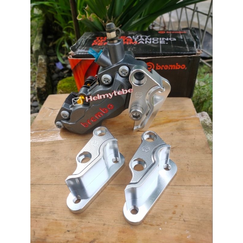 Kaliper 4 Piston 4p pnp ninja/  kaliper Axial set breket cnc / breket axial pnp skok ninja rr r