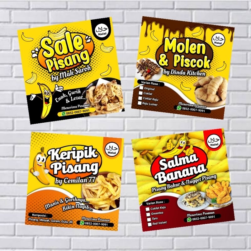 

( minimal order 100 pcs ) Stiker Label Kemasan Stiker Jajanan Stiker Snack Stiker Pouch Stiker Makanan