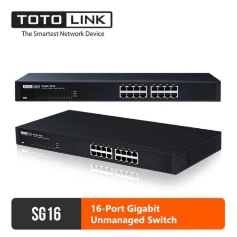 Totolink SG16 16 Port Gigabit Switch Hub Rackmount SG1016D DGS1016C