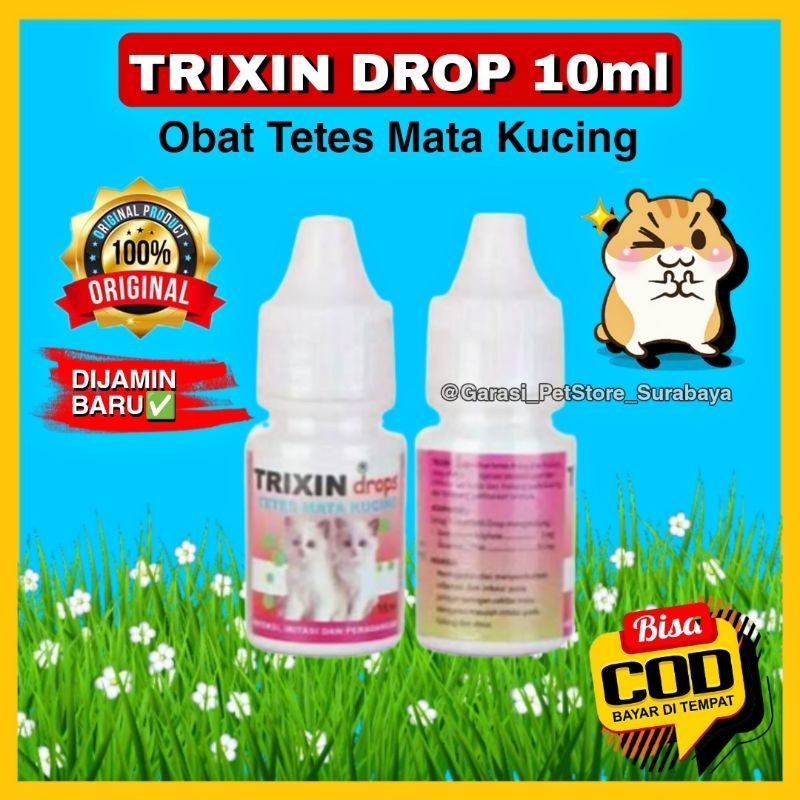 GPSS- TRIXIN DROP CAT 10ml Obat Tetes Mata Kucing Obat Tetes Hidung Kucing Obat Infeksi Kucing Obat Sakit Mata Kucing Obat Mata Kucing Healty Eyes Cat