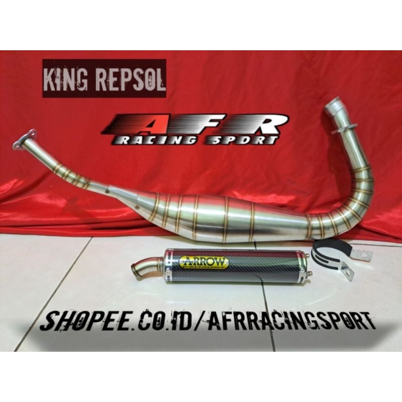 Knalpot Rx King Rx Spesial ARROW Karbon Stainless Kolong Repsol