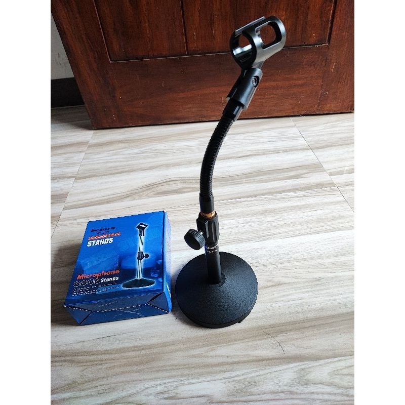 Stand Cagak Mic Pendek Tekuk Betavo ST-203 ST203 ST 203 Stand Mimbar Meja Stand Microphone Stand Mic