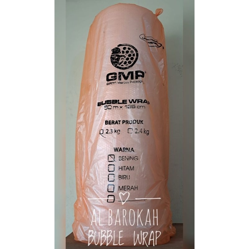 

BUBBLE WRAP MERK "GMP" MURAH TEREKONOMIS BERAT 2.3Kg UKURAN 125cm X 50M