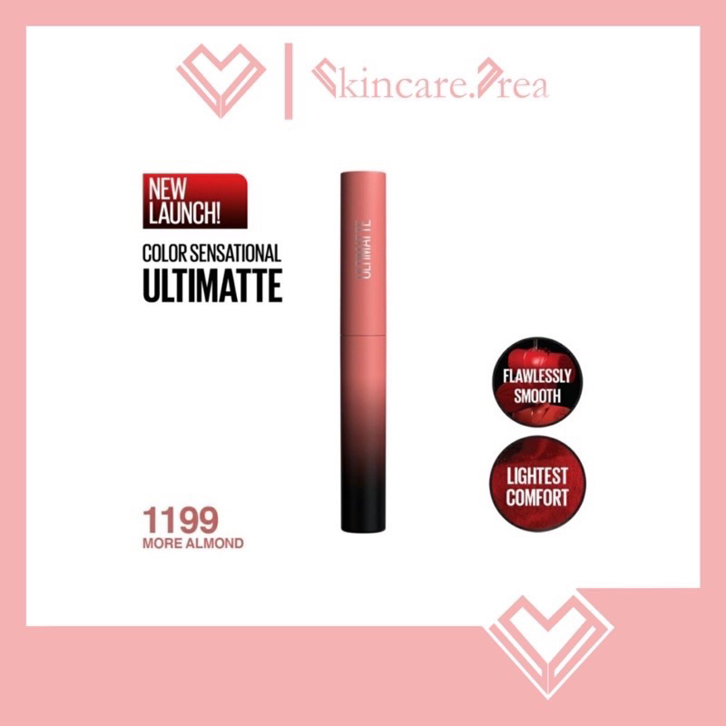 Maybelline Color Sensational Matte Lipstick Ultimatte 499. More Blush | 699. More Buff | 1199. More Almond | More Taupe | More Auburn | More Stone