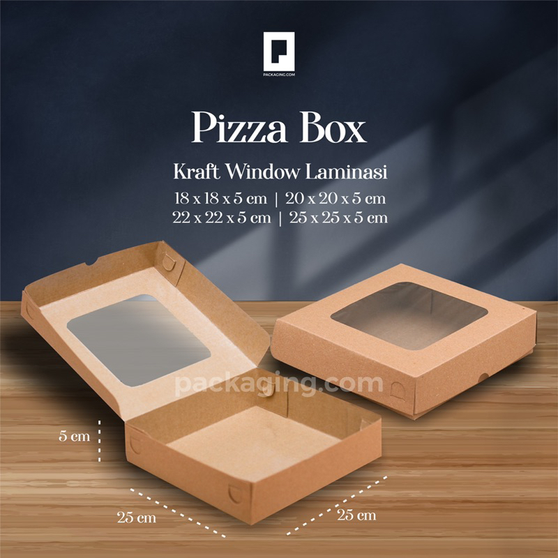 Box Kraft Jendela uk 25x25x5/box pizza Window/box brownise uk25x25x5/BoxSerbaguna/Box Hampers