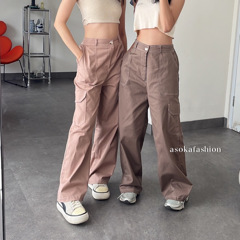 ASOKA Nazeera Cargo 2172 - Celana Panjang Wanita -  Pants