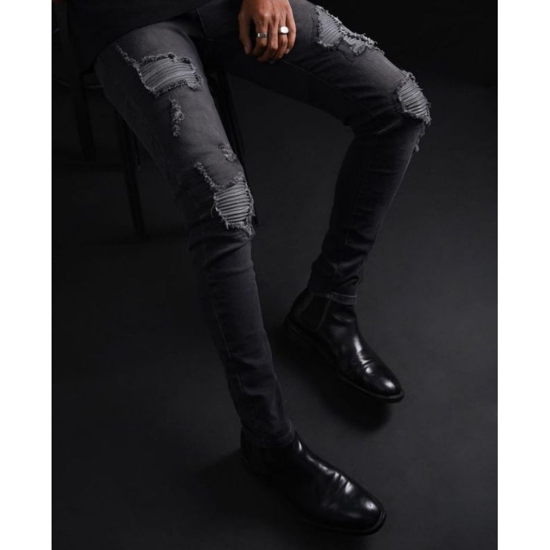 [ ORIGINAL ] Rucas Season 11 "  Grey Caviar Leather Jeans " //  Rucas Season Season 10 " Caviar Leat