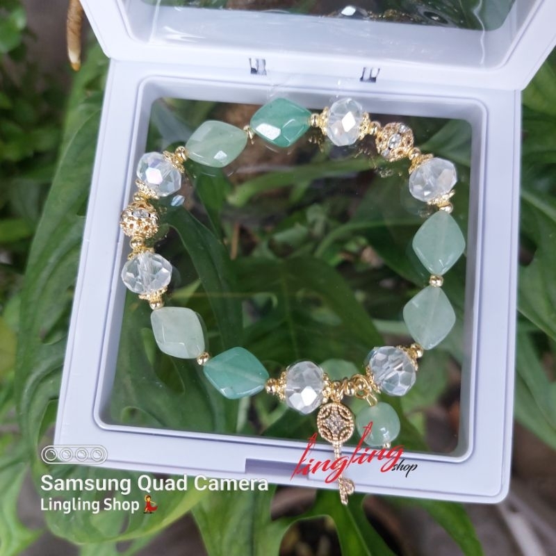 COD gelang korea kekinian,COD gelang box,gelang batu kristal