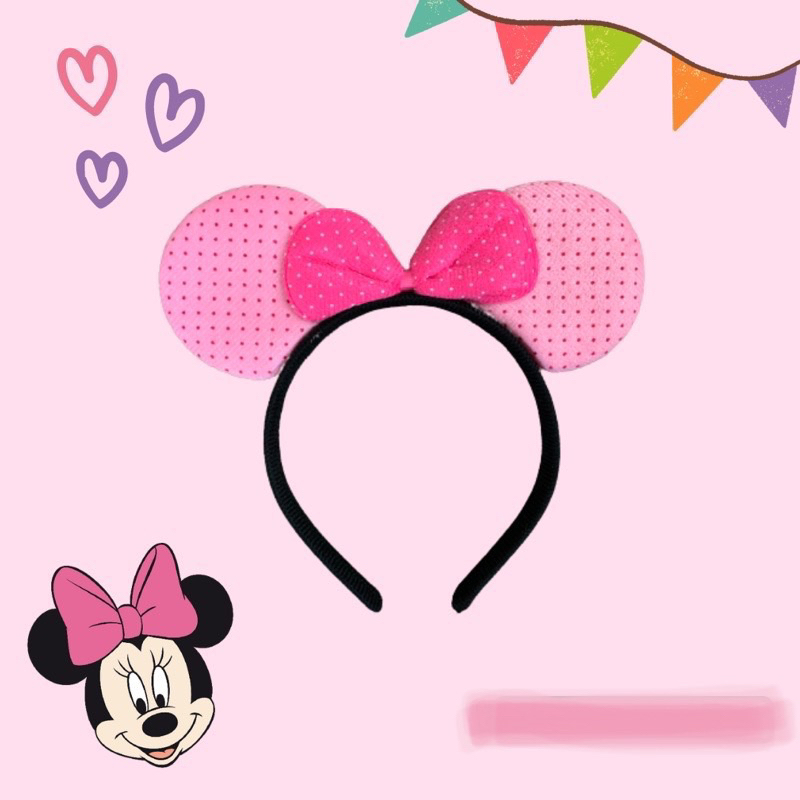 Bando Mickey Mouse Minnie bando aksesoris rambut pita Impor Premium