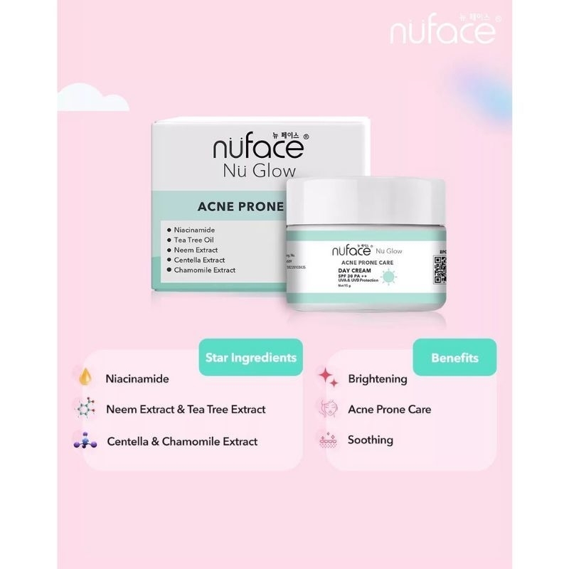 Nuface Nu Glow Acne Prone Care Cream