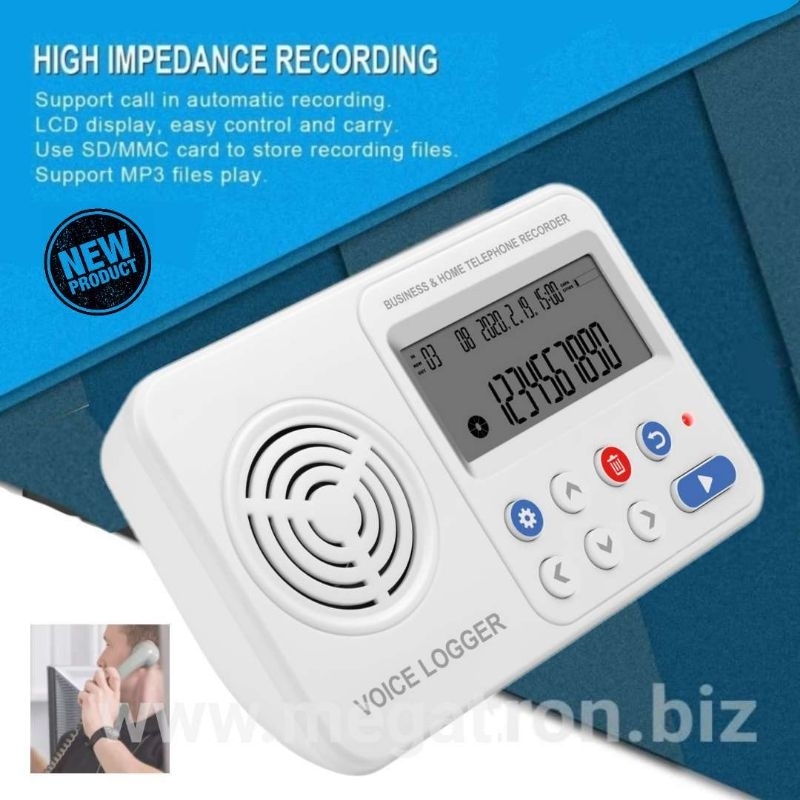 Digital Auto Telephone Recorder Logger - Perekam Telepon - Simpan nomor Telpon & Waktu Pembicaraan
