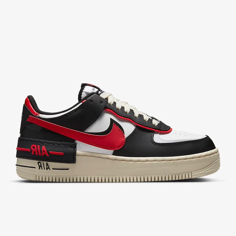 Nike Air Force 1 Shadow White University Black Red - 100% Original Resmi Nike Store