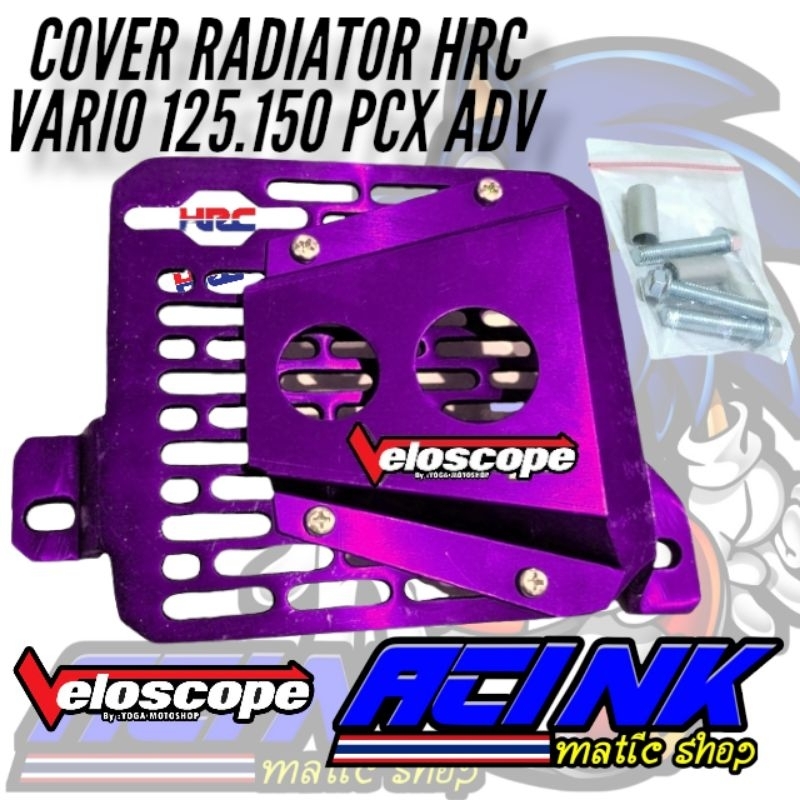 Cover radiator airscope hrc cnc vario 125 150 adv motif garis airscope