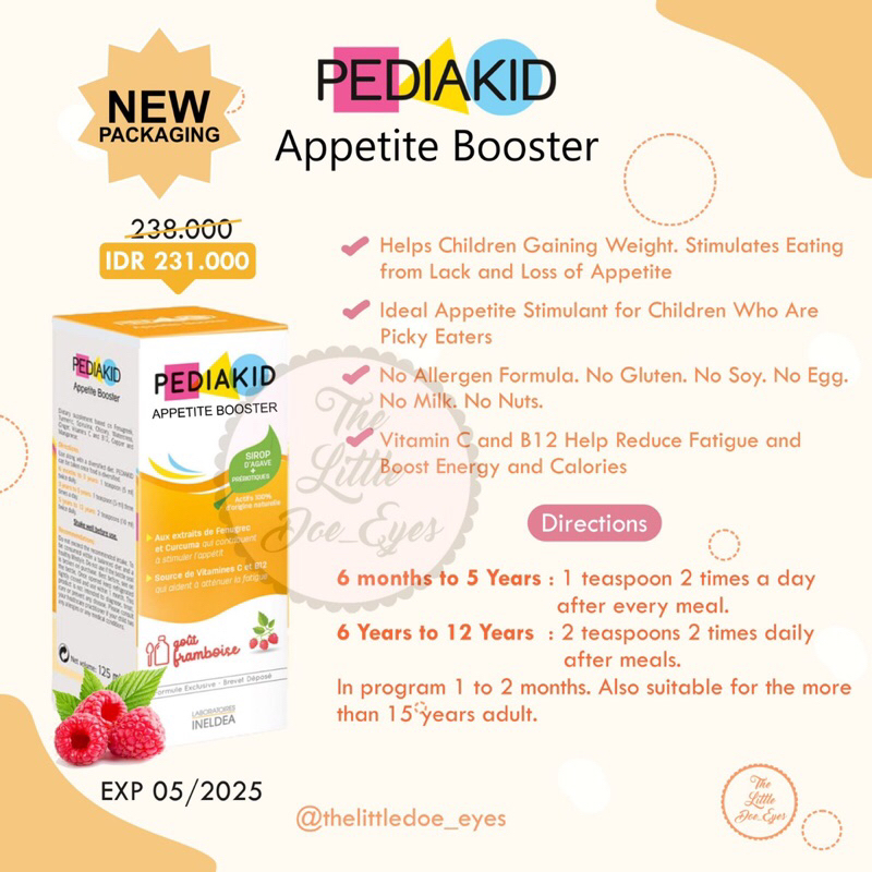 [READY] COMBO BOOSTER (2x Pediakid Appetite Booster)