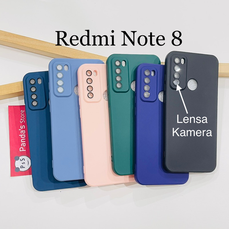 Case Redmi Note 8 Lenspro Makaron Full Color Softcase Pro Lensa