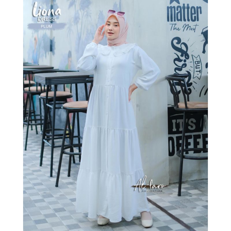 Gamis Liona Susun by Al-Faro Collection | Liona Dress by Alfaro Collection | Gamis Alfaro Collection