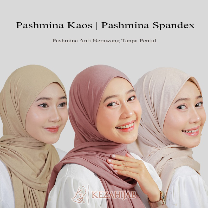 Keza - Jilbab Pashmina Kaos Rayon/Pashmina Spandex Rayon/Hijab Meleyot Rayon