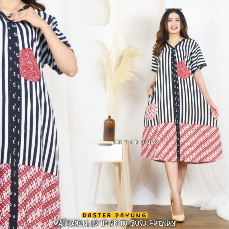 Daster payung Rayon wanita Premium Busui Baju tidur dan Santai rumahan murah ibu mama emak Mak anak dewasa koin batik lurik anti luntur nyusut kucel hangat dingin muda solo jogja alesha