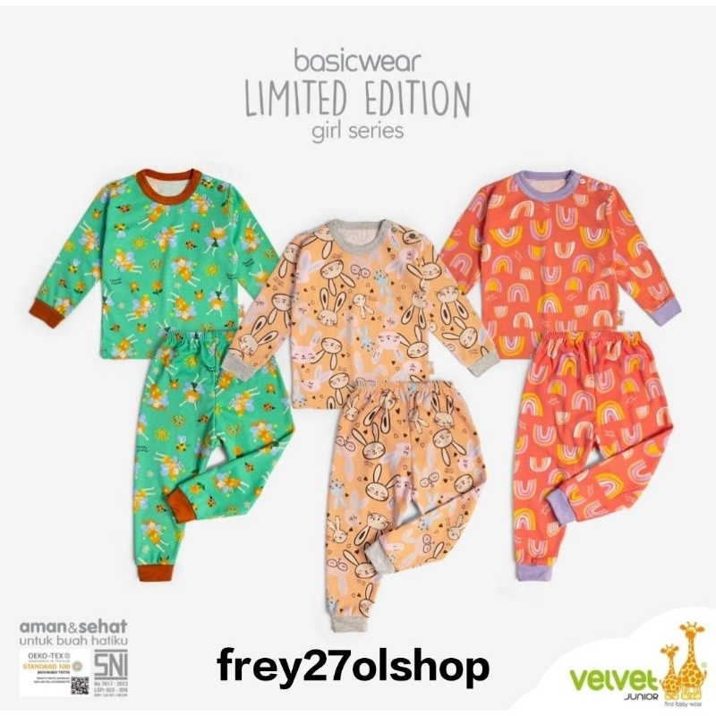 1 PC PIYAMA VELVET JUNIOR sz BESAR MOTIF TERBARU