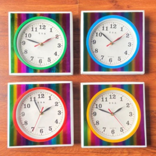 jam dinding esa 480/jam dinding kecil/jam dinding bagus/Jam Dinding RAINBOW