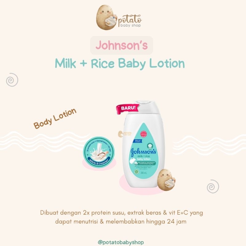 Johnson’s Milk+Rice Lotion 200 ml - Lotion Bayi