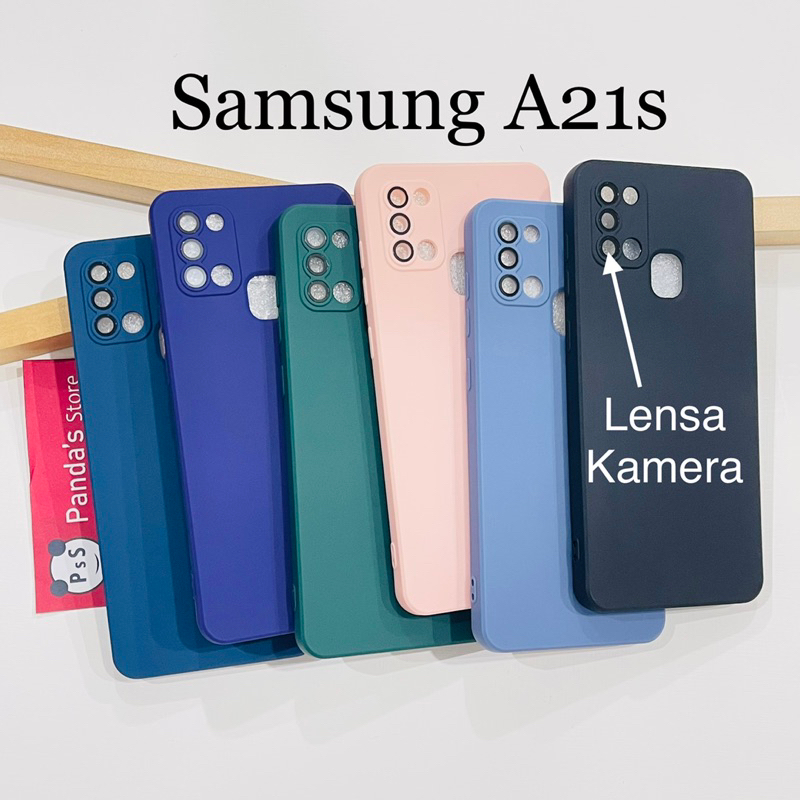 Case Samsung A21s Lenspro Makaron Full Color Softcase Pro Lensa