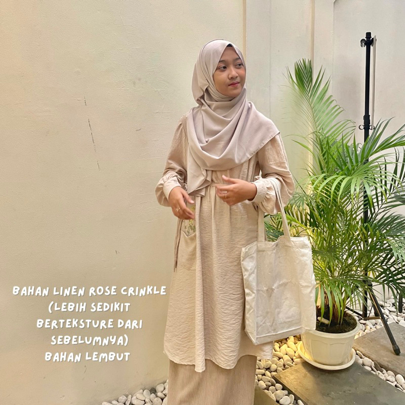 Korean Embroidery Linen Midi Busui Non Busui