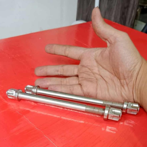 As Roda Velg Depan Stainless Shock Skok Ke Tromol Ninja Model Mur Baru 1Pcs