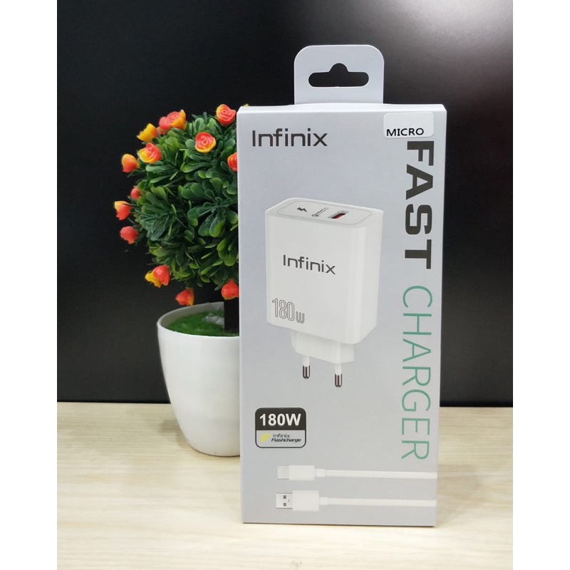 Charger INFINIX 180 Watt Flash Charging original micro type c Infinix Seri hot smart 5 7 8 9 11 12 Seri Note 10 11 12 Zero 8 Zero XPro Promo Sen