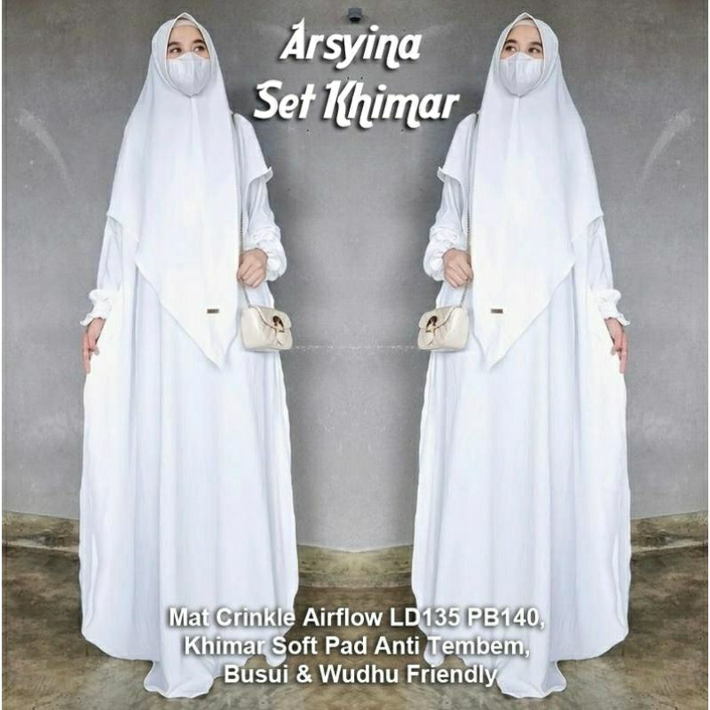 Arsyina Set Gamis dan Khimar Syari PO