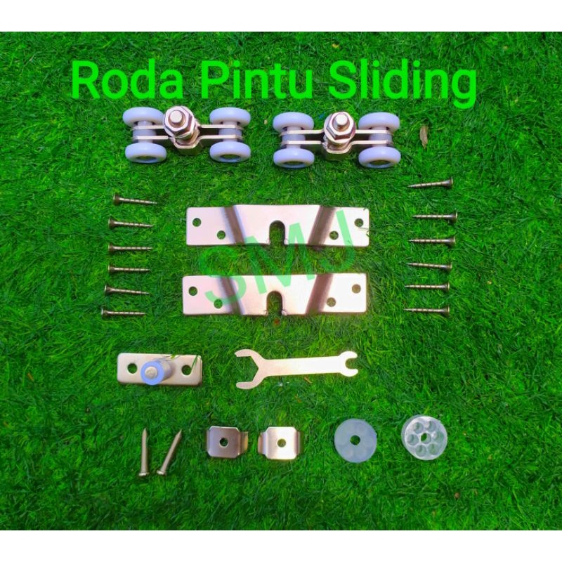 Roda Pintu Sliding Geser / Wheel Sliding Door - per Set sesuai foto Lengkap lgs Pasang.