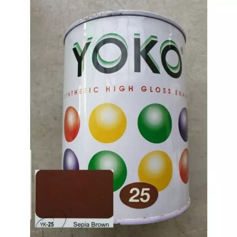 Cat kayu dan besi Avian Yoko warna sepia brown