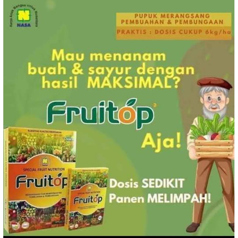 Pupuk Pelabat Buah / Pupuk perangsang buah / Pupuk Serbuk Nasa / Pupuk buah / Fruitop Nasa Pupuk Org