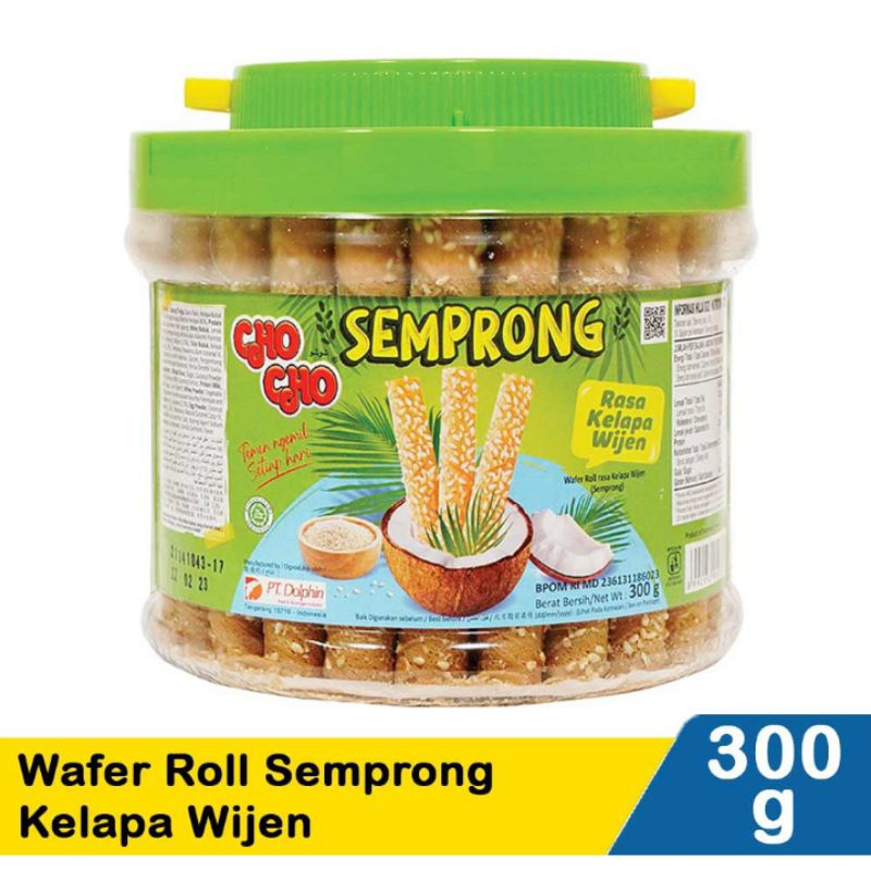 

Cho Cho Wafer Roll Semprong Kelapa Wijen 300gr