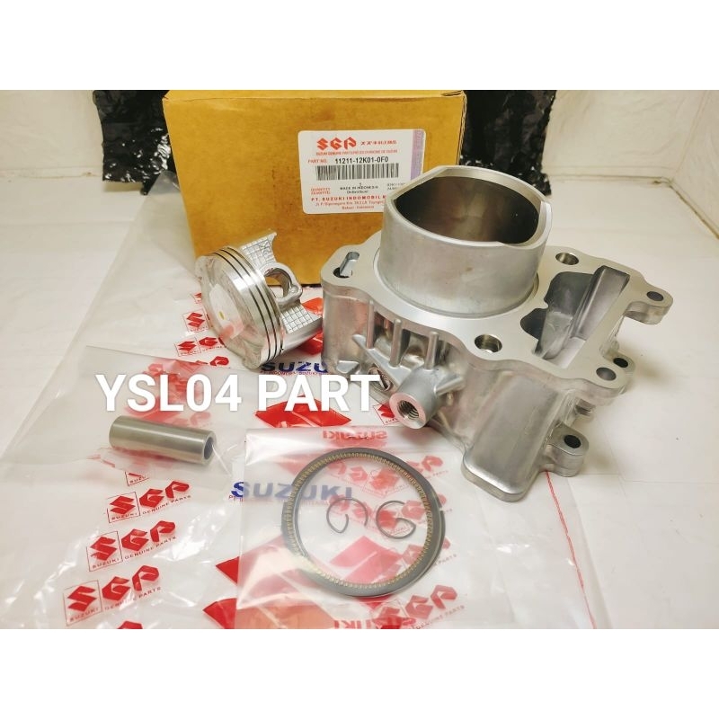 BLOK SEHER KOMPLIT ORIGINAL SUZUKI SATRIA FU FI INJEKSI PISTON RING GSX 150 SATRIA FU FI INJEKSI SCE