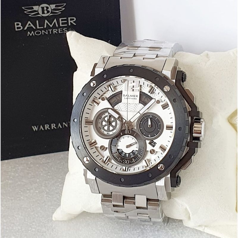 BALMER 7935 / B.7935 Jam Tangan Pria Analog Balmer Sapphire Silver Original