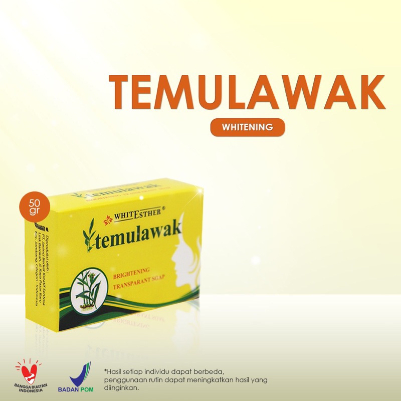 BPOM whitesther temulawak brightening transparan soap