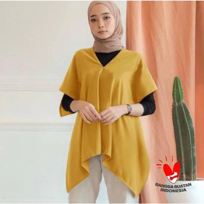 1KG MUAT 5 PCS - NAGITA LONG SQUARE TOP ATASAN BLOUSE WANITA AIRFLOW CRINKLE ANTI LECEK JATUH AIRFLOW HITS OOTD SELEBGRAM FASHION GROSIR MURAH WANITA