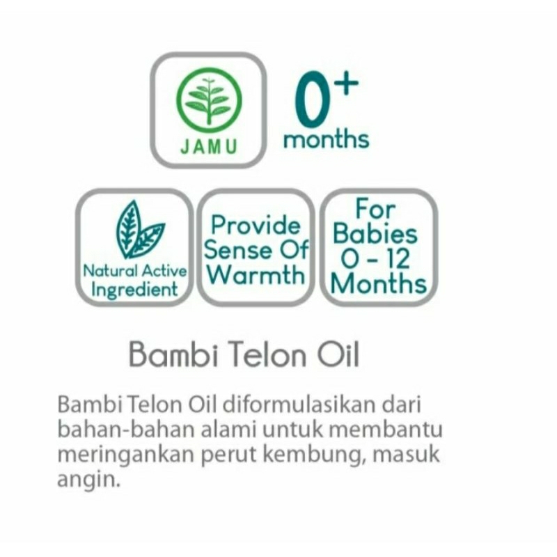 Bambi Baby Telon Oil 60ml 60 ml minyak telon bayi