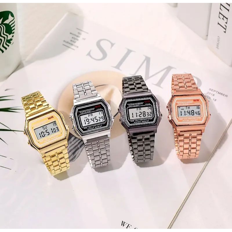 (Cod)Jam Tangan Wanita Liney Digital Strap Rantai(Terima Cod Dikirim Dari Jakarta)