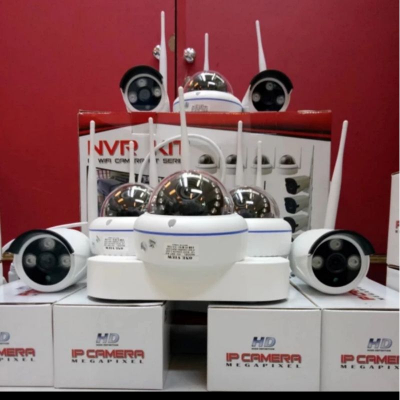 PAKET CCTV NVR KIT 8 KAMERA (KAMERA CCTV FULL WIRELESS) / IP CAM CCTV