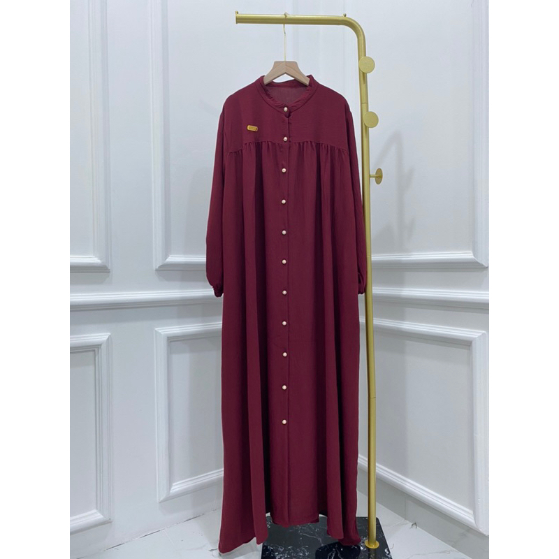 GAMIS CRINKLE POLOS HAWA MAXI LEBARAN FREE BROS SIMPLE MEWAH BAJU MUSLIM LEBARAN EID GAMIS KELUARGA