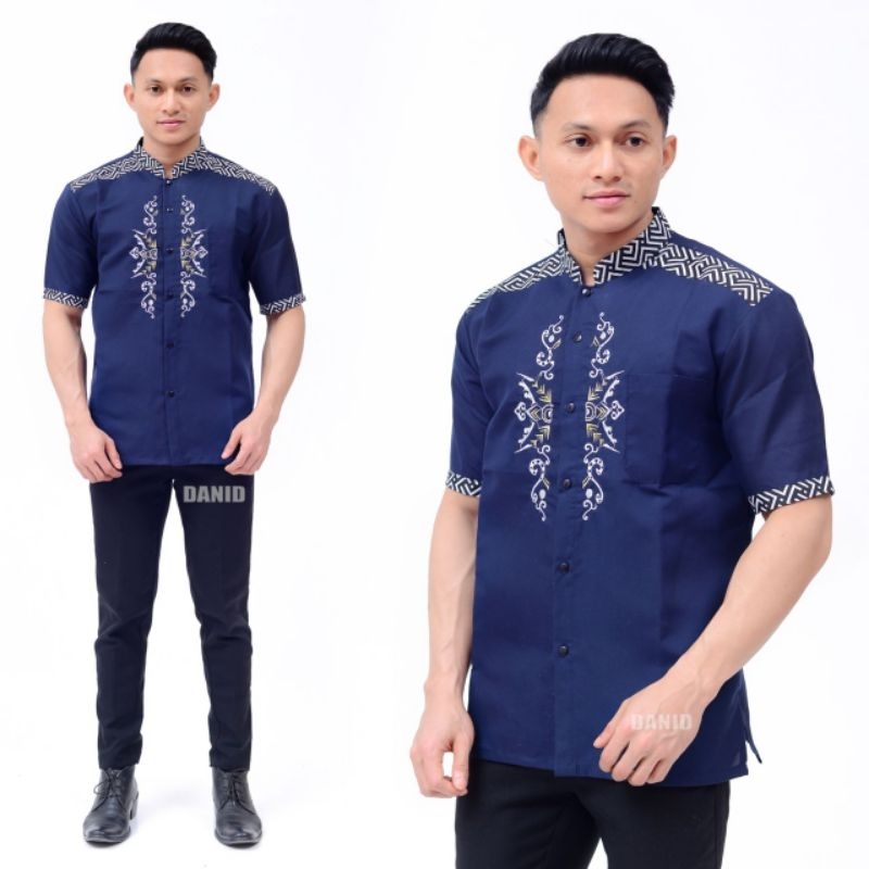 Koko Batik Fashion Muslim Kombinasi C07 Al Haramain Hijau M/L/XL Dewasa