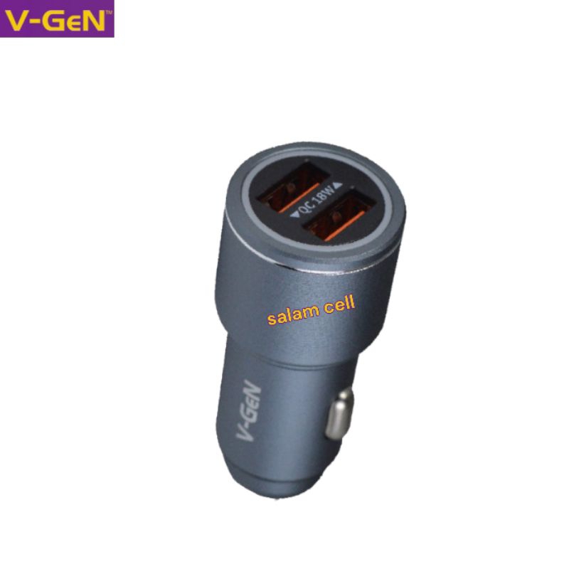 Charger Mobil 36W V-Gen VCC2-28 Fast Car Charger Original Vgen VCC2 28 Garansi Resmi