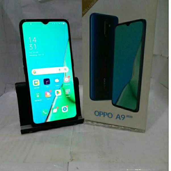 Oppo A9 2020 8/128 GB Handphone Second Bekas Resmi Original