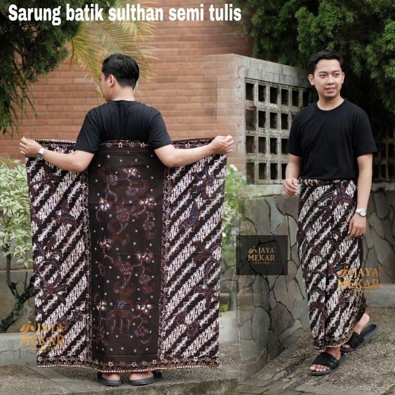 Sarung batik exclusive semi tulis motif Seno kembang