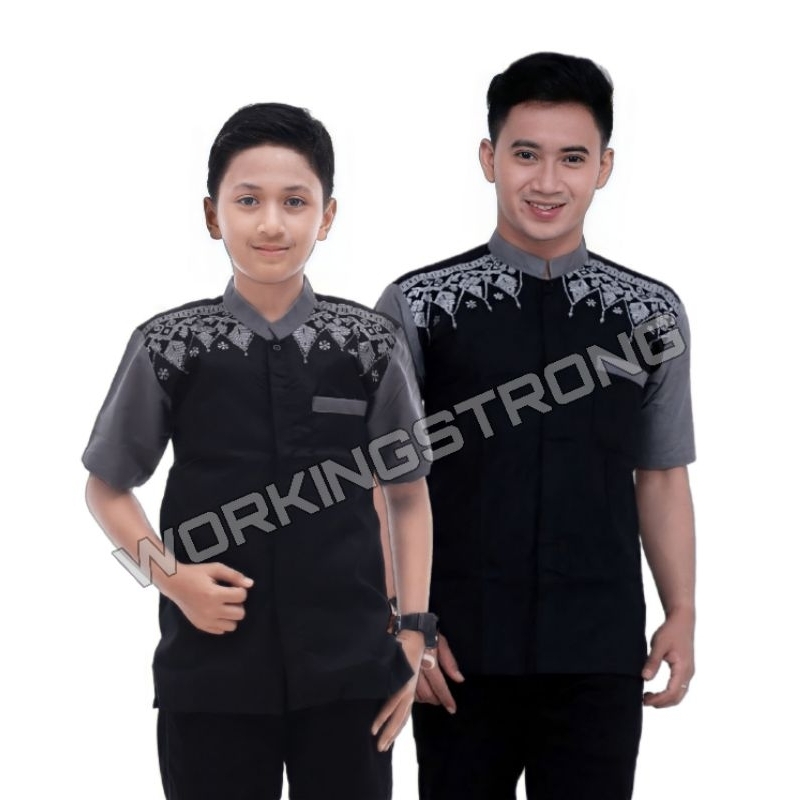 Koko Kurta Couple Ayah Dan Anak Original kurta Premium Couple-Mocca